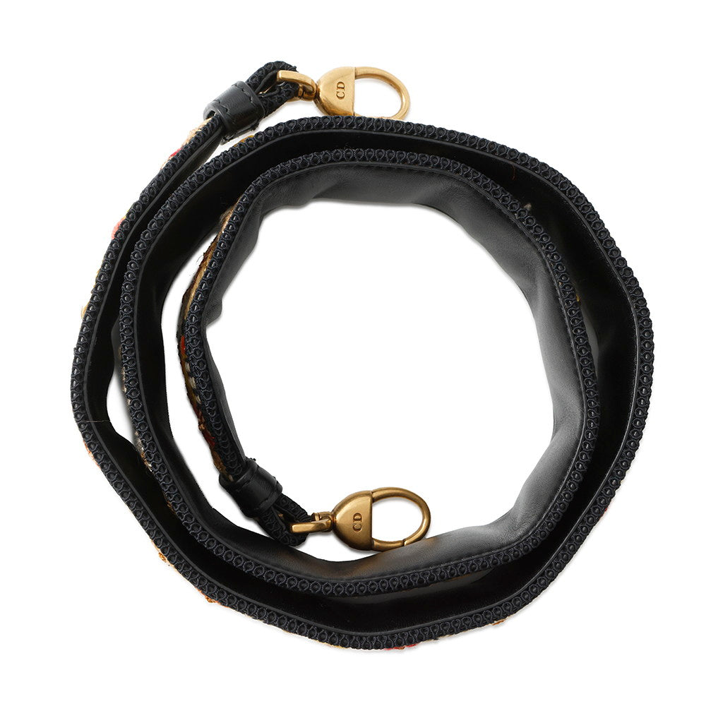Dior Shoulder Strap Black/Multicolor Canvas Leather