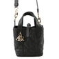 Dior Macrocannage Dior Toujours Vertical Tote Bag BlackS6100OSNW Calf Leather Size Nano