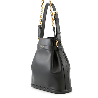 Dior C'est Dior CD Embossed Bag BlackM2271UBHA Calf Leather Size Medium