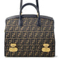 FENDI ?Zucca vanity bag Brown Canvas Leather