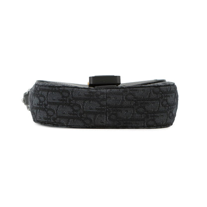 Dior Oblique Saddle Shoulder Black2ADCA435YKS Canvas Calf Leather Size Mini