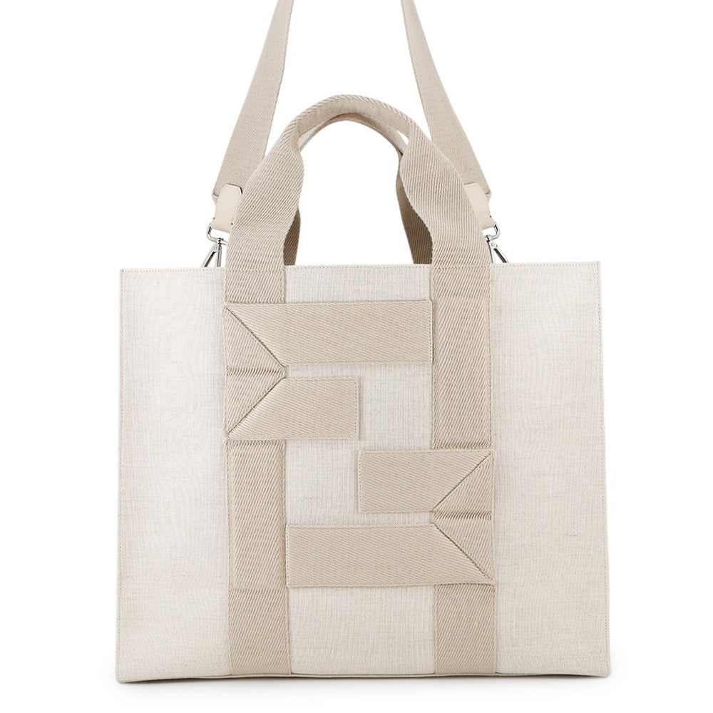 FENDI ?Shopping bag Beige7VA558 Canvas