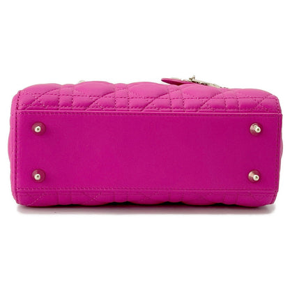 Dior Lady'S Dior My Abcdior Cannage 2-Way Bag Pinkm0538Onge Lambskin Size Small