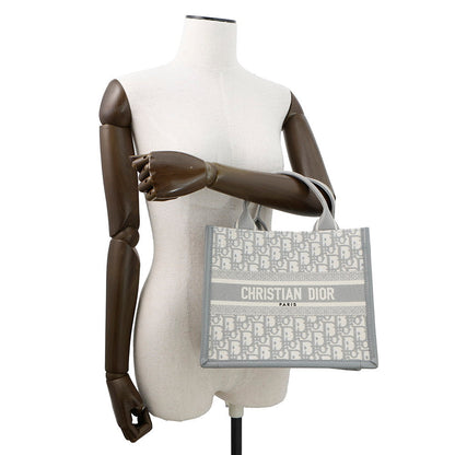 Dior Book Tote Leather Grey Tote Bag