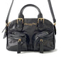 Dior Grand Tour Bowling Bag Blackm6000Unqd Crinkled Calf Leather Size Small