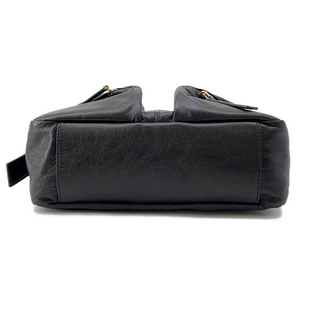 Dior Grand Tour Bowling Bag Blackm6000Unqd Crinkled Calf Leather Size Small