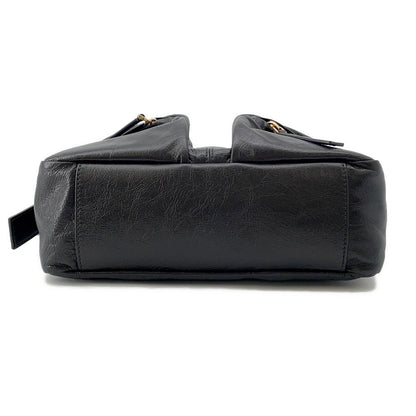 Dior Grand Tour Bowling Bag Blackm6000Unqd Crinkled Calf Leather Size Small