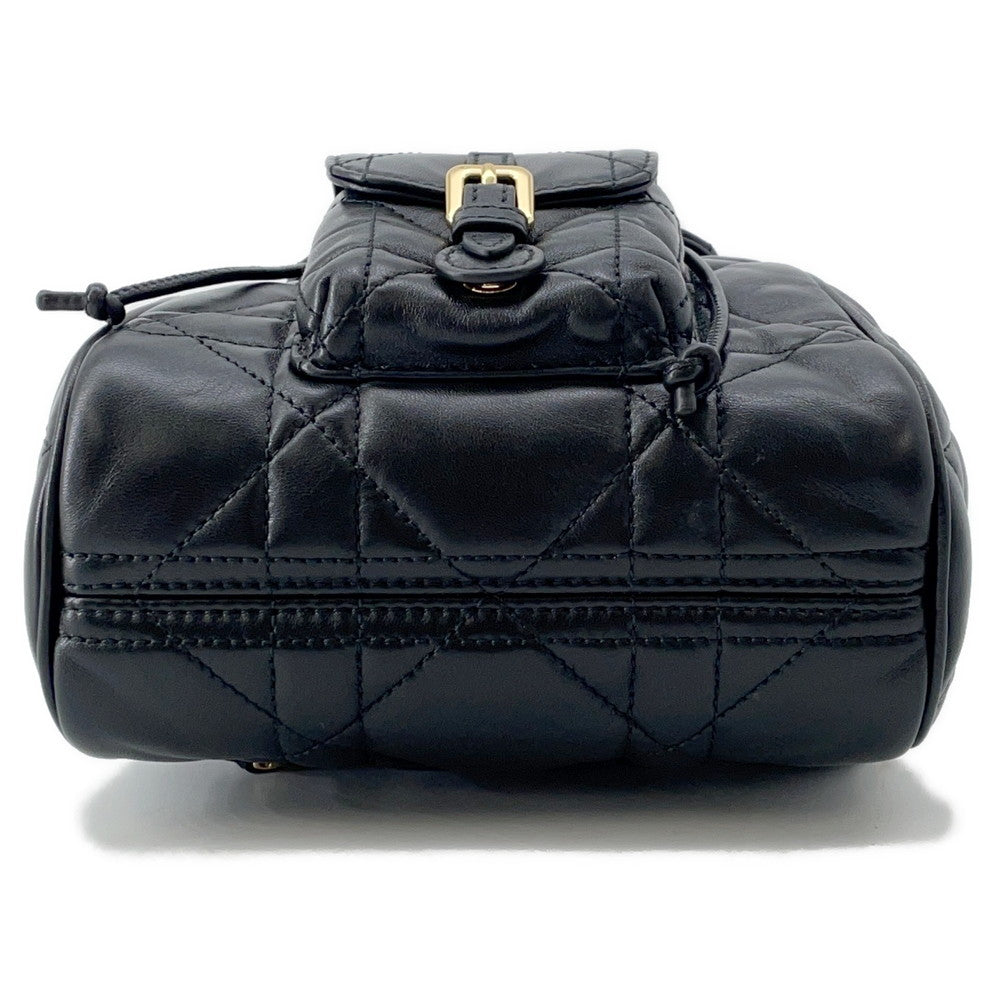 Dior Macrocannage Caro Backpack Blackm6302Unoz Lambskin Size Small