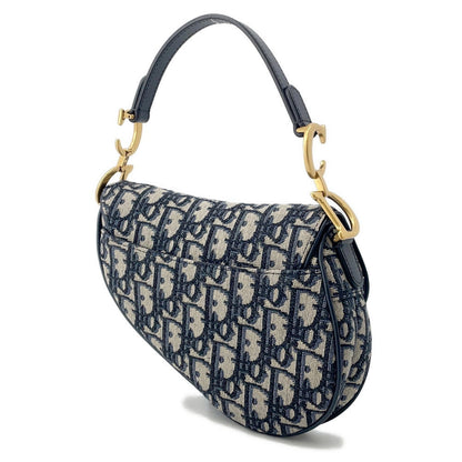 Dior Saddle Oblique One Shoulder Bag Navym0455Ctzq Canvas Leather