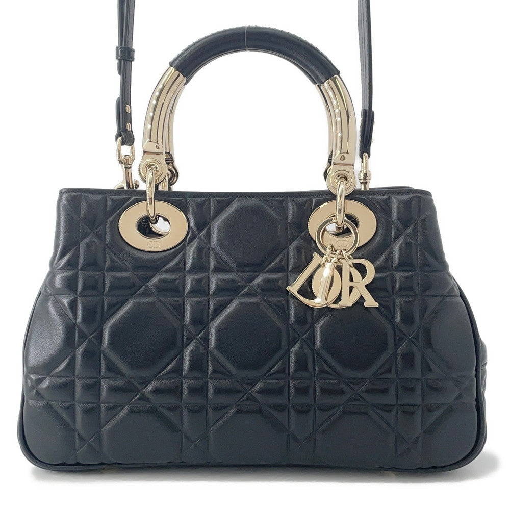 Dior Lady'S 95 22 2Way Handbag Blackm0699Ovjx Leather Size Medium