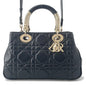 Dior Lady'S 95 22 2Way Handbag Blackm0699Ovjx Leather Size Medium