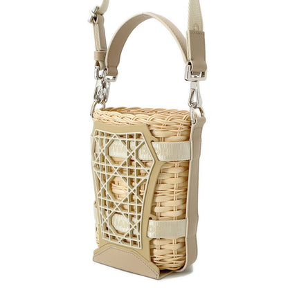 Dior Sahara 2-Way Bucket Bag Beige2Eskh376Bas Raffia Leather Rubber Size Nano