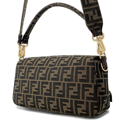 FENDI Zucca Multi-Pocket Baguette Brown/Black8BR808 Jacquard