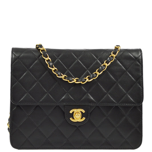 Chanel Flap Small Lambskin Black Shoulder Bag Style