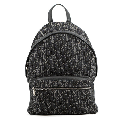Dior Oblique Jacquard Rider Backpack Black1Voba088Yky Canvas Leather