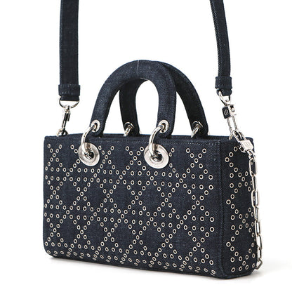 Dior Luxury Leather Handbag Navy