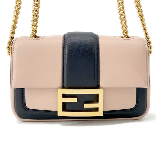 FENDI Bucket ChainShoulder Bag Jasmin Flower8BS045 Leather Size Mini