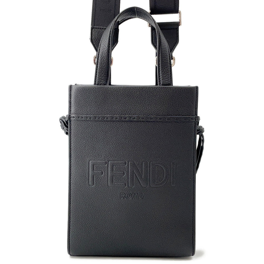 FENDI Go To 2way Bag Black7VA584 Leather Size Small