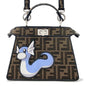 FENDI Peekaboo I See You Pokémon Collaboration Dratini Brown8BN335 Canvas Size Petit