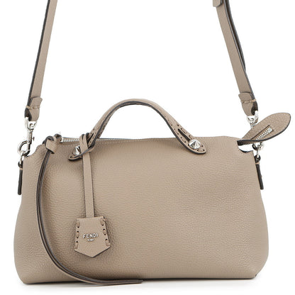 FENDI By the Way Selleria Greige8BL155 Calf Leather Size Medium