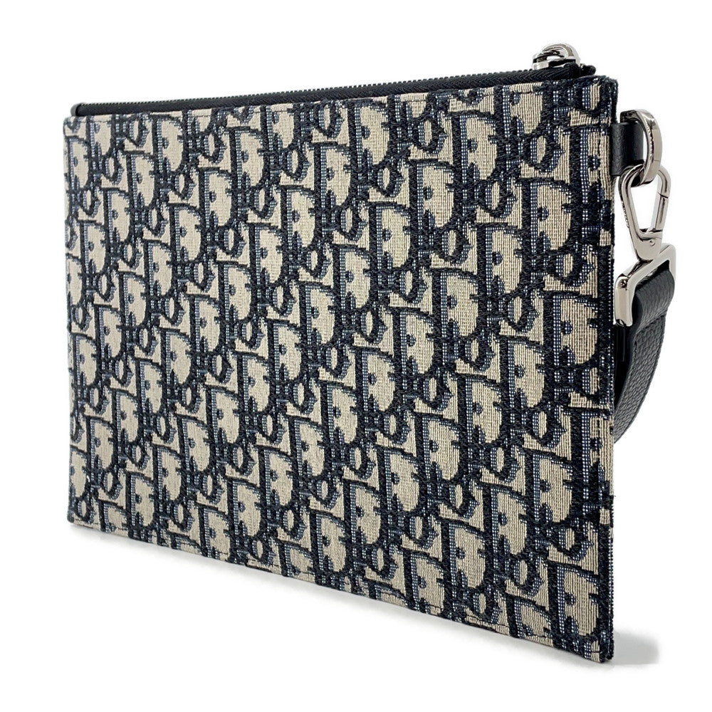 Dior Oblique Canvas Black Clutch