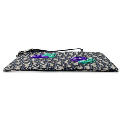 Dior Oblique Canvas Black Clutch