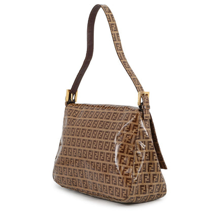 FENDI Mamma bucket Brown Patent Leather