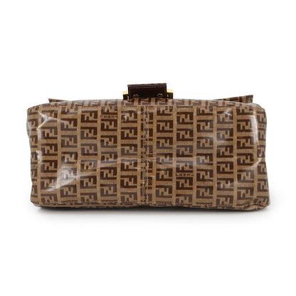 FENDI Mamma bucket Brown Patent Leather