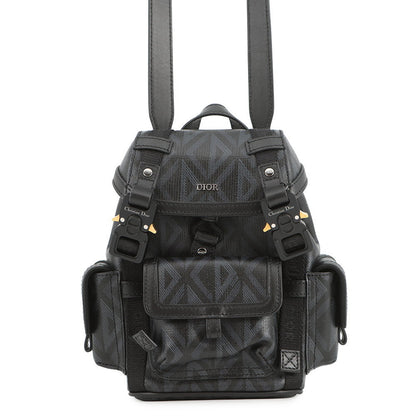 Dior Hit The Road Mini Backpack Shoulder Bag Black Pvc Coated Canvas