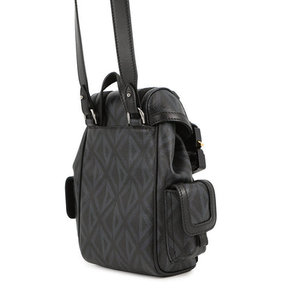 Dior Hit The Road Mini Backpack Shoulder Bag Black Pvc Coated Canvas