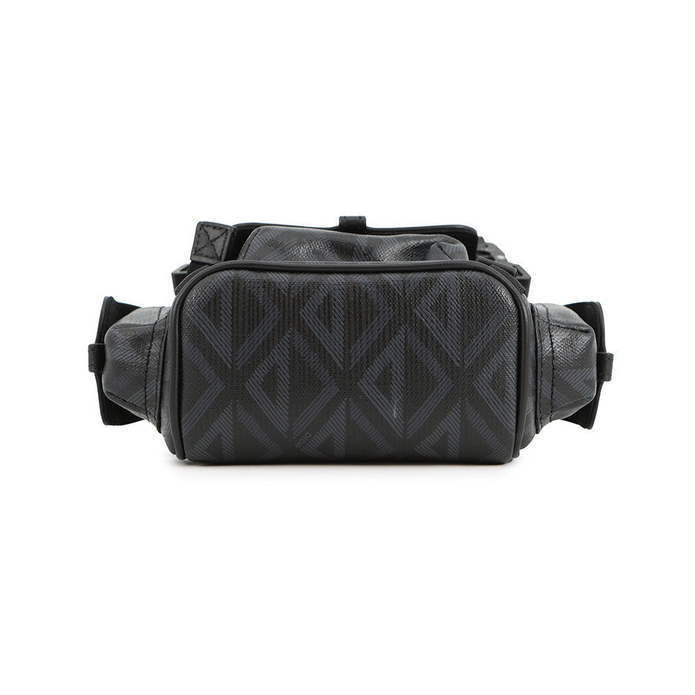 Dior Hit The Road Mini Backpack Shoulder Bag Black Pvc Coated Canvas