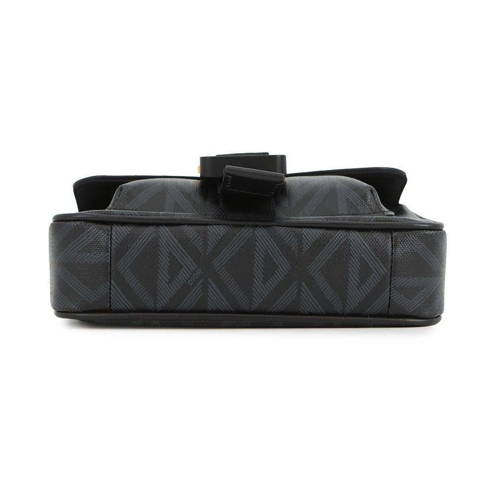 Dior Hit The Road Shoulder Bag Black Pvc Coated Canvas
