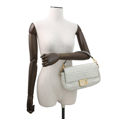 FENDI baguette White8BR600 Leather