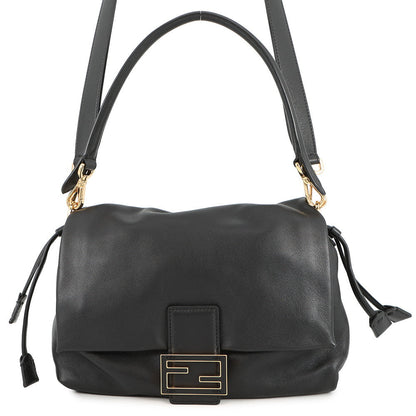 FENDI Mamma baguette Black8BR833 Leather Size Medium