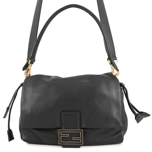 FENDI Mamma baguette Black8BR833 Leather Size Medium
