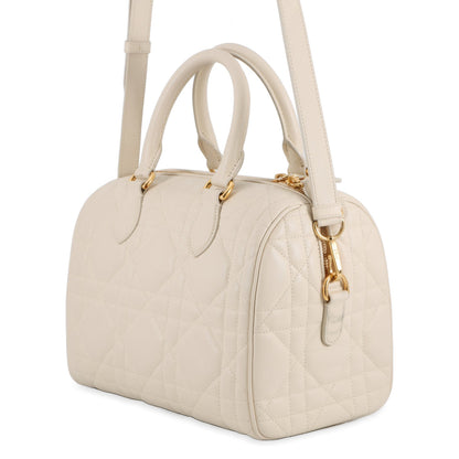 Dior Groove 25 Macrocannage 2-Way Bag Ivorym1365Ubol Calf Leather Size Medium