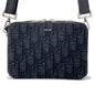 Dior Oblique Jacquard Zip Pouch Shoulder Bag Black2Obbc119Yse Canvas Leather