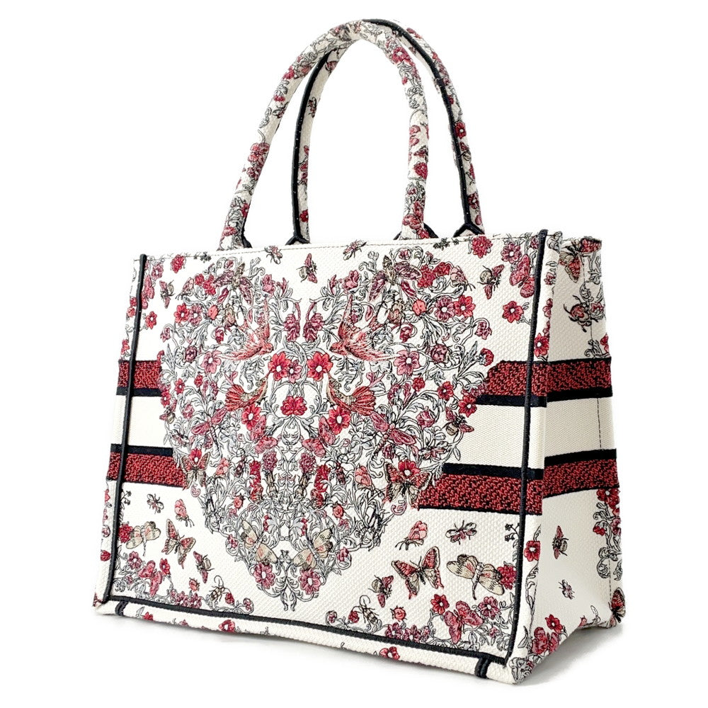 Dior Book Tote Canvas White Tote Bag Style 4