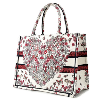 Dior Book Tote Canvas White Tote Bag Style 4