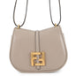 FENDI C'mon Shoulder Bag Beige8BS082 Leather Size Small