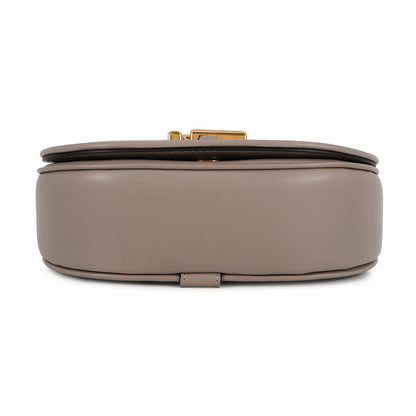 FENDI C'mon Shoulder Bag Greige8BS082 Leather Size Small