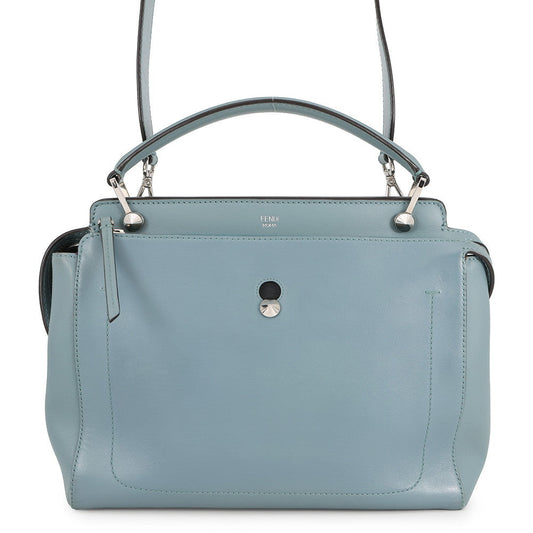 FENDI dot com 2WAY Handbag Blue8BN293 Leather