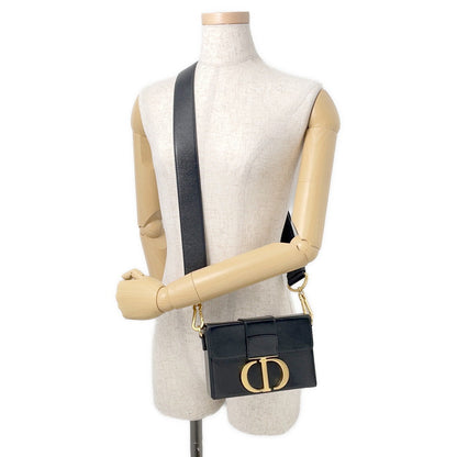 Dior 30 Montaigne Montaigne Shoulder Bag Black Leather