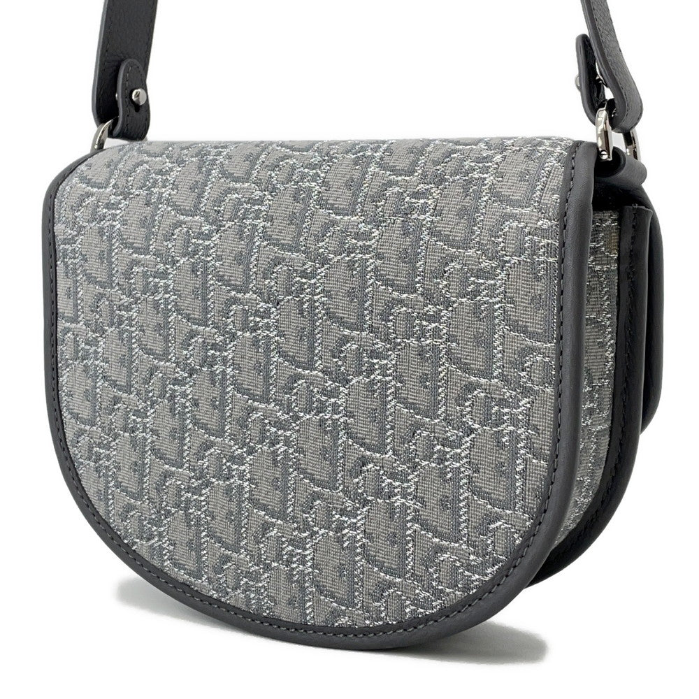 Dior Oblique Leather Grey Shoulder Bag