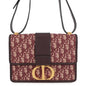 Dior Oblique Montaigne Shoulder Bag Bordeauxm9203Utzq Canvas Leather