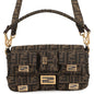 FENDI Zucca Multi-Pocket Baguette Brown/Black8BR808 Jacquard