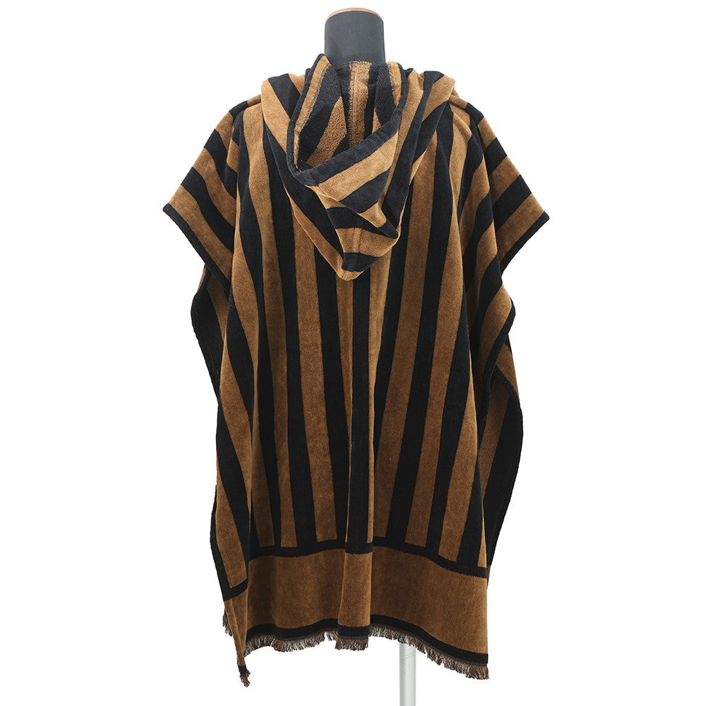 FENDI Pecan Stripe Poncho Brown/BlackFXX996 Cotton100%