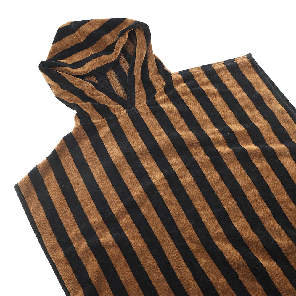 FENDI Pecan Stripe Poncho Brown/BlackFXX996 Cotton100%