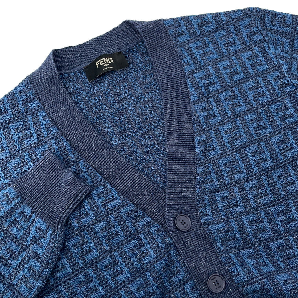 FENDI cardigan Size Chronomat 44 BlueFZC433 Linen80% Cotton14% Silk4% Polyurethane2%