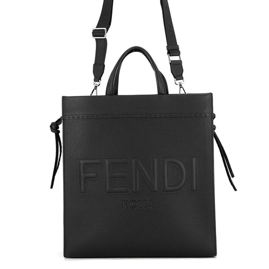 FENDI go to shopper Black7VA583 Leather Size Medium